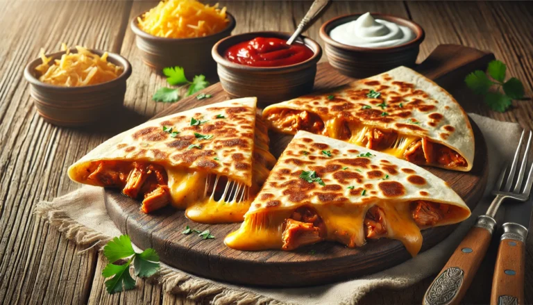 Best BBQ Chicken Quesadilla with shredded chicken, tangy BBQ sauce, and melted cheese.